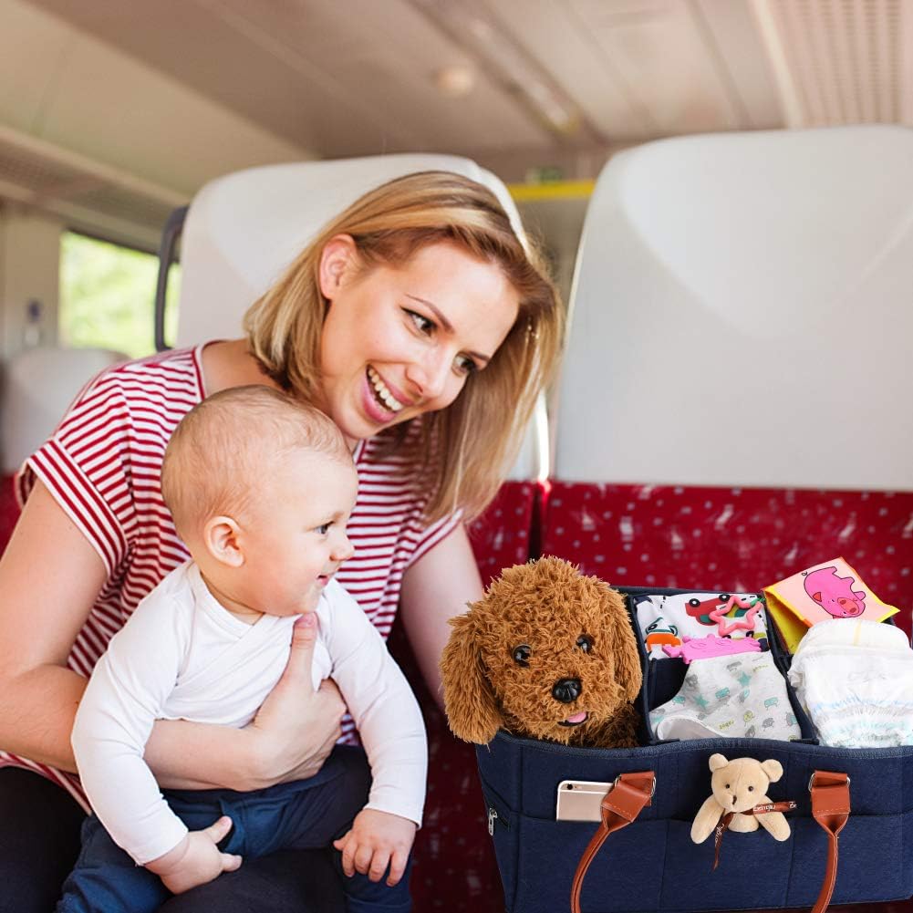 Baby Windel Caddy Organizer, tragbare Wickeltisch Organizer Windel Ablagekorb Auto Reise Ablagekorb