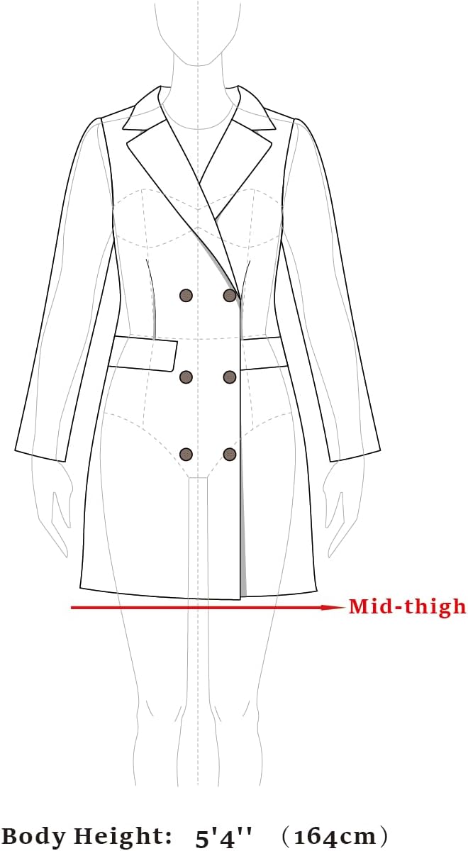 Allegra K Damen Coat Mantel M Blau, M Blau