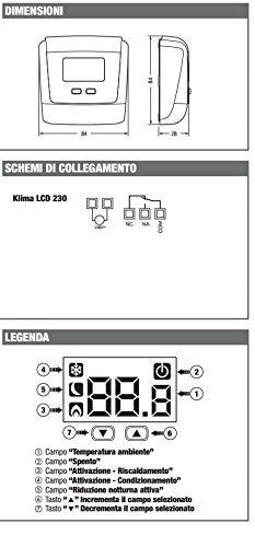 VEMER VE730800 Klima LCD Thermostat Heizung Digital, Wandmontage Raumthermostat, Stromversorgung 230
