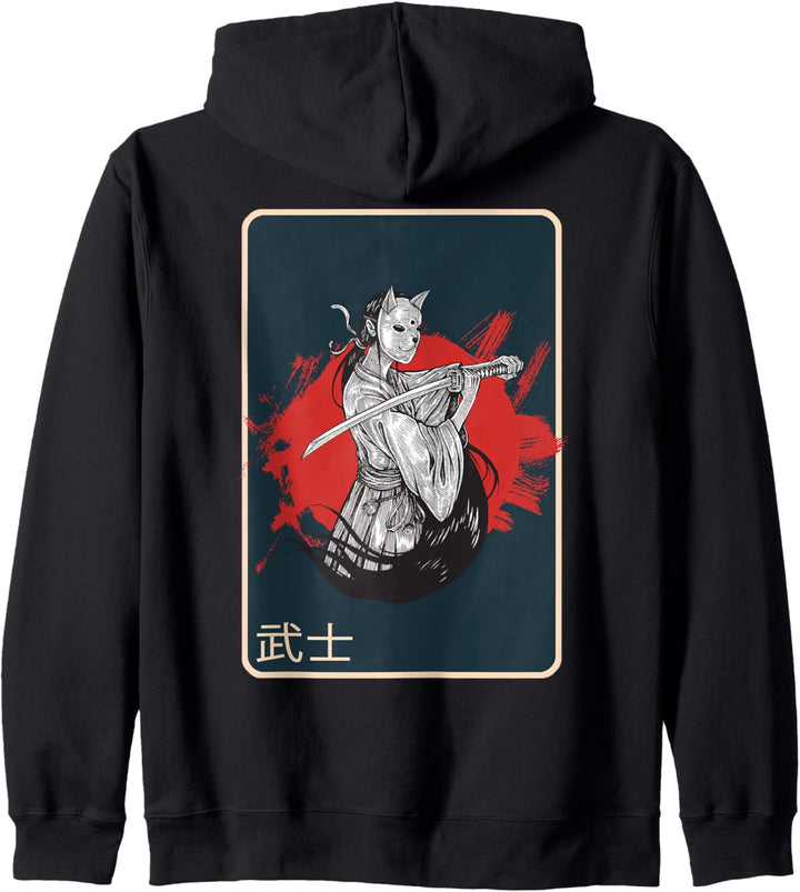 Alte japanische weibliche Samurai - Japanische Kriegerin Kapuzenjacke
