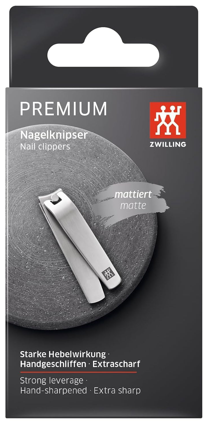 ZWILLING Nagelknipser für Fingernägel, Hochwertiger Nagelschneider aus Mattiertem Edelstahl für Füss