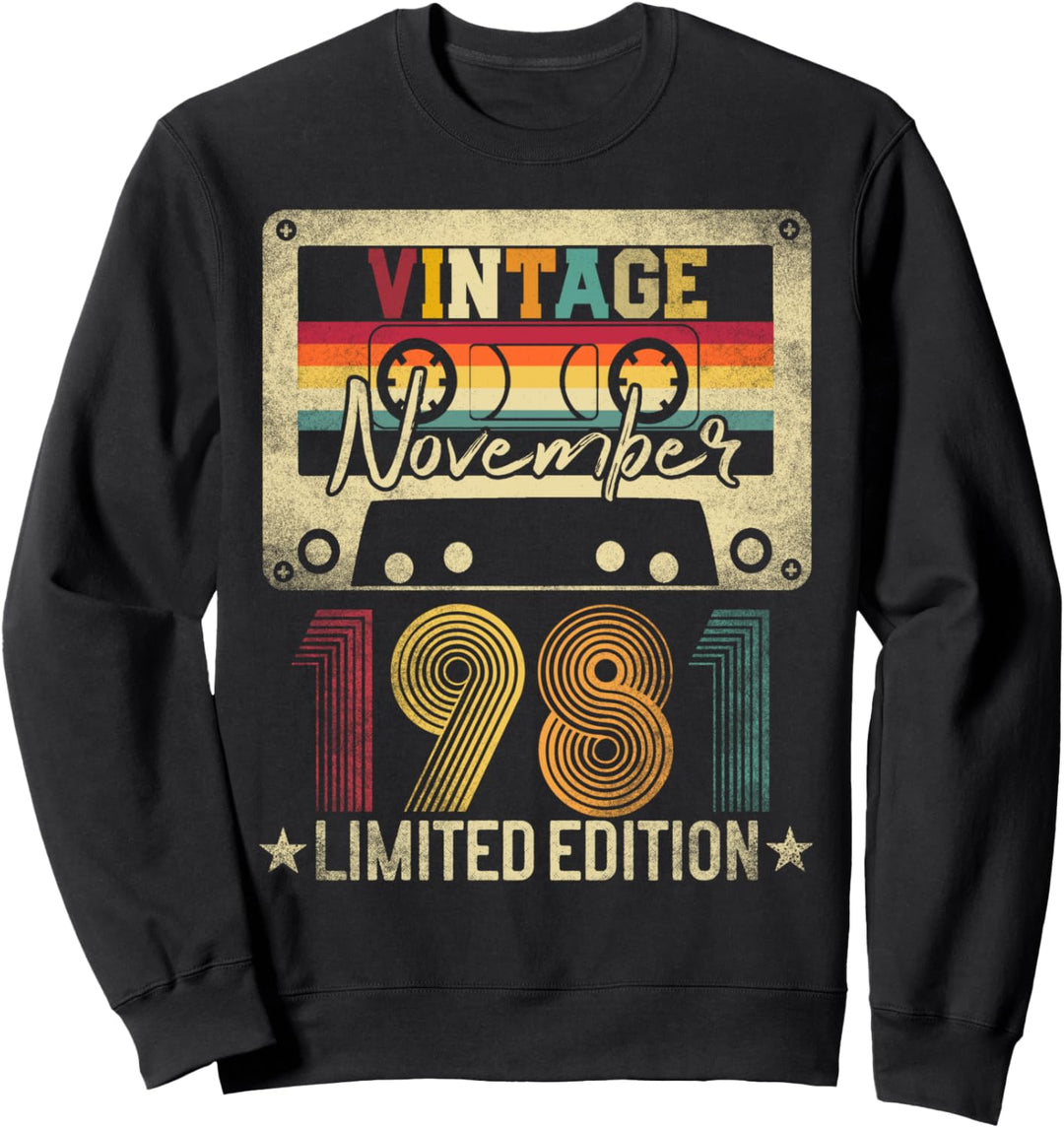 1981 November 40. Geburtstag Geschenk Limited Edition Vintage Sweatshirt