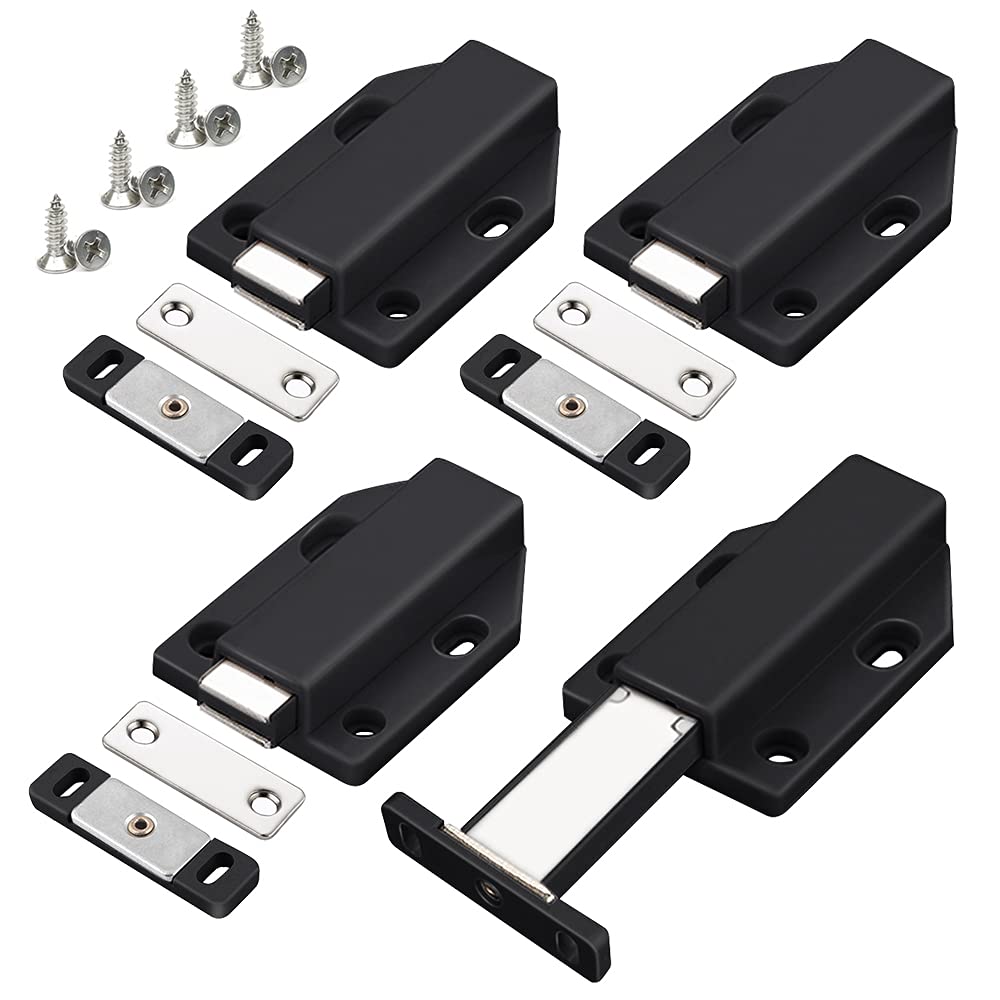 Drucktüröffner Push to Open Magnet Jiayi 4 Stück Heavy Duty Schrank Türöffner Tip On Beschlag Möbel