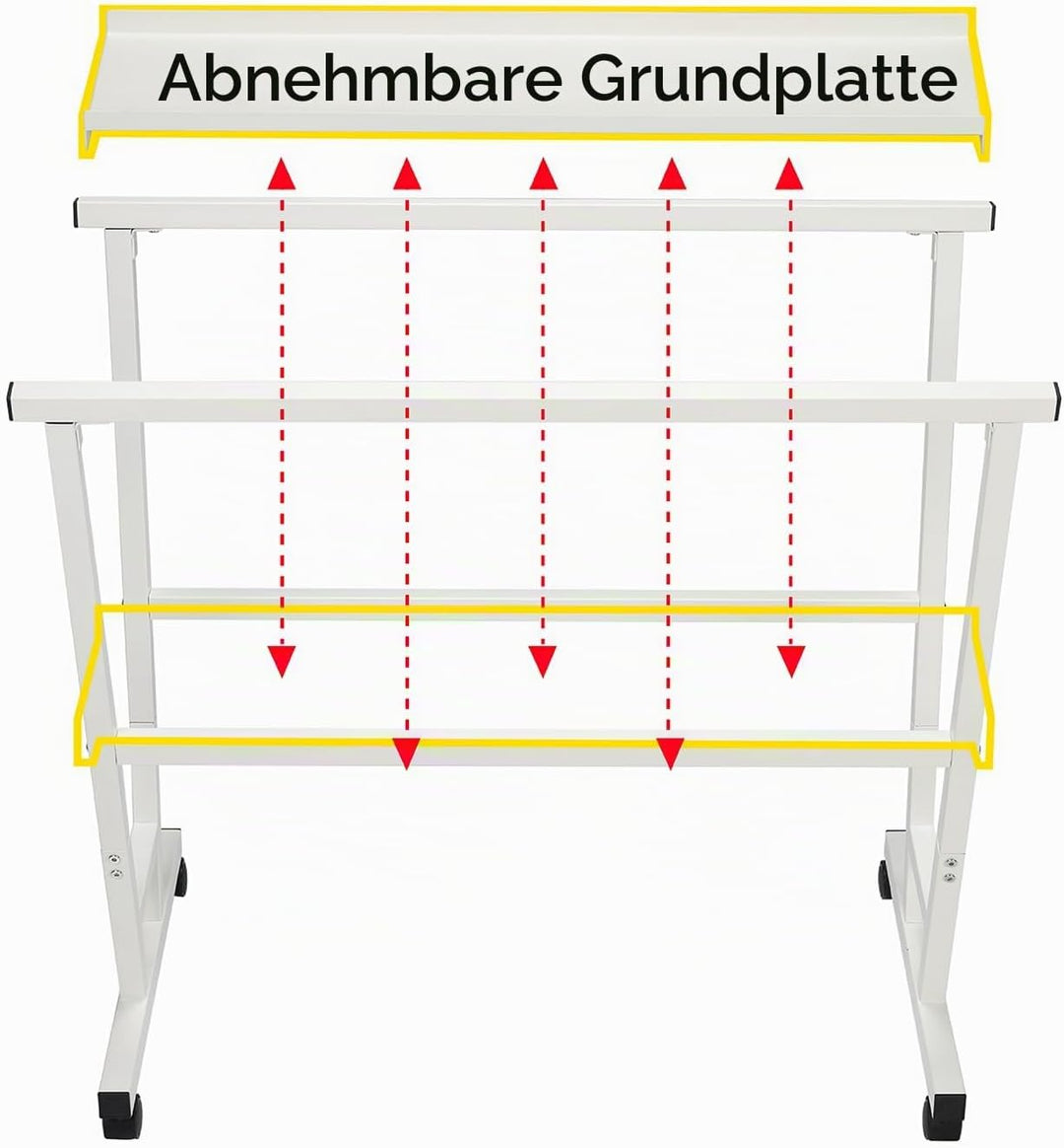 MEEDEN Druckregal - Trockengestell mit Rollcastern - Metall Regal zur Präsentation von Kunstwerken P