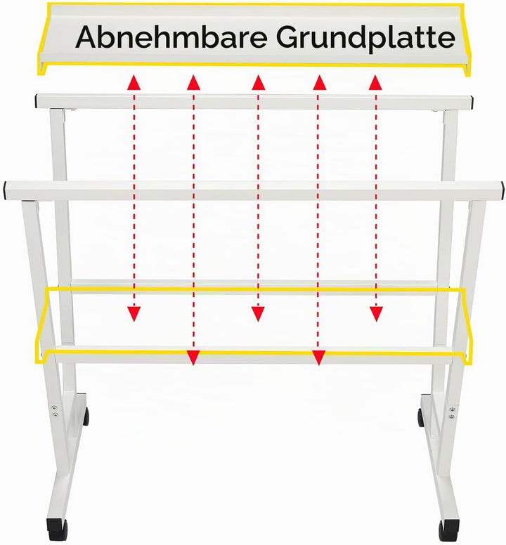 MEEDEN Druckregal - Trockengestell mit Rollcastern - Metall Regal zur Präsentation von Kunstwerken P