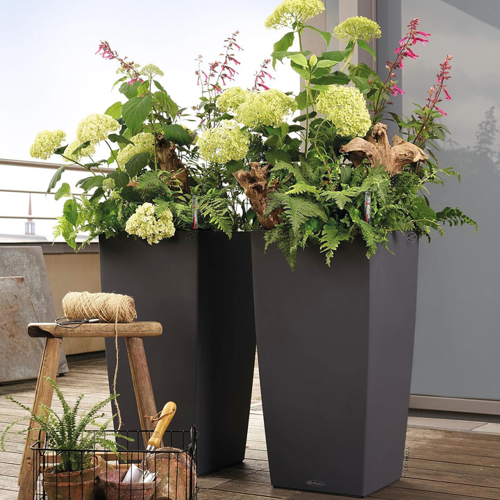 LECHUZA CUBICO Color 40 schiefergrau 13158 Schiefergrau 39.5x39.5x75.5 cm, Schiefergrau 39.5x39.5x75