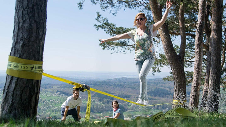 Gibbon Slacklines Slackline Set Gibbon Slacklines Classic, Gelb,15 Meter Komplettset Gelb STANDARD G