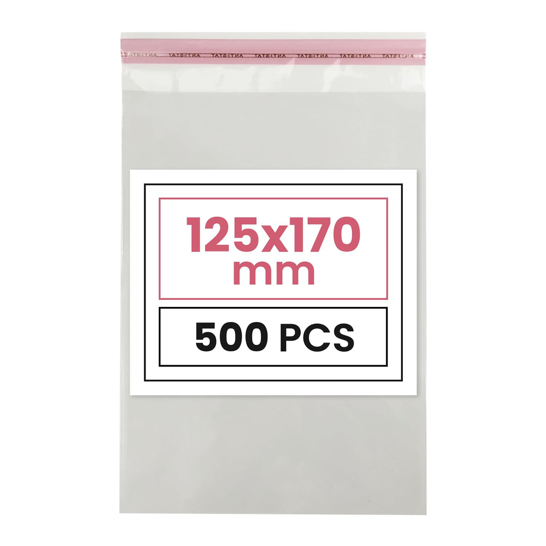 Netuno 500 Flachbeutel Hochglanz 12,5 x 17 cm mit Klappe 3cm Peel & Seal PP Tütchen selbstklebend Pl