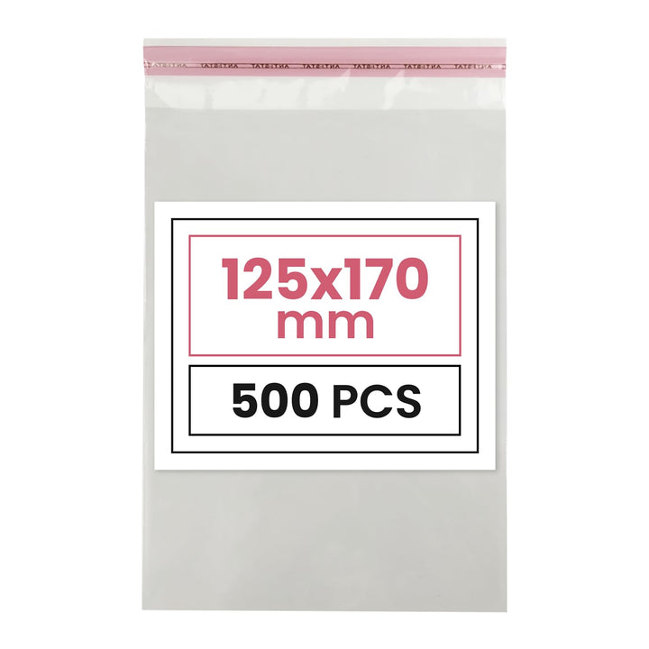 Netuno 500 Flachbeutel Hochglanz 12,5 x 17 cm mit Klappe 3cm Peel & Seal PP Tütchen selbstklebend Pl