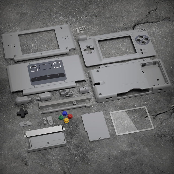 eXtremeRate Ersatz Gehäuse Case für Nintendo DS Lite NDSL, DIY-Voll Hülle&Knöpfen&Screen Protector S