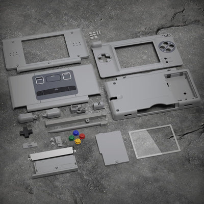 eXtremeRate Ersatz Gehäuse Case für Nintendo DS Lite NDSL, DIY-Voll Hülle&Knöpfen&Screen Protector S
