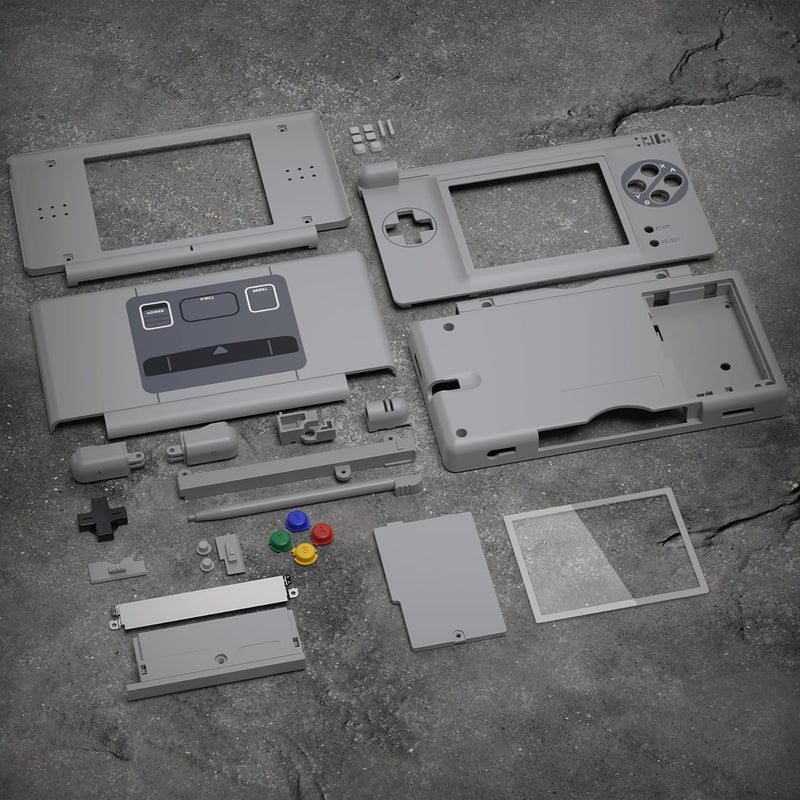 eXtremeRate Ersatz Gehäuse Case für Nintendo DS Lite NDSL, DIY-Voll Hülle&Knöpfen&Screen Protector S