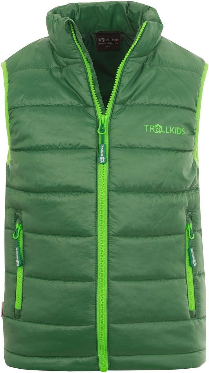 Trollkids Kids Trondheim Vest 104 dark green, 104 dark green