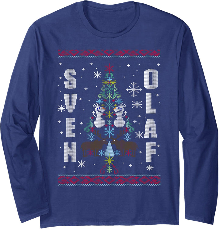 Disney Frozen Olaf And Sven Holiday Sweater Langarmshirt