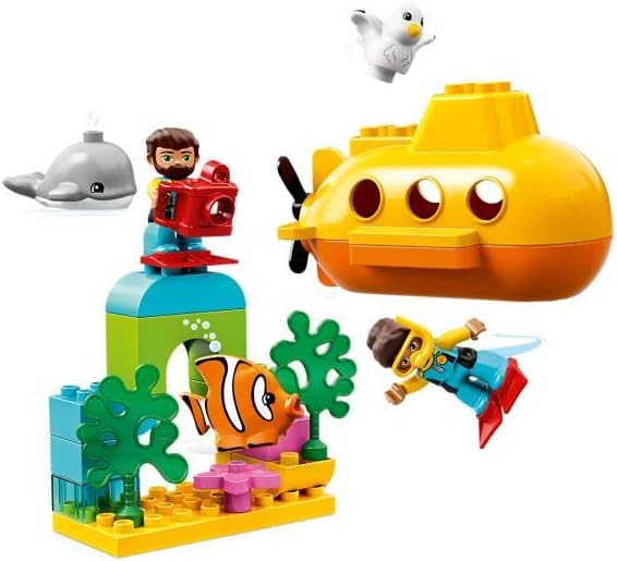 LEGO 10910 DUPLO Town U-Boot-Abenteuer, Badespielzeug das Luftblasen Macht, Bauset für Kinder im Alt
