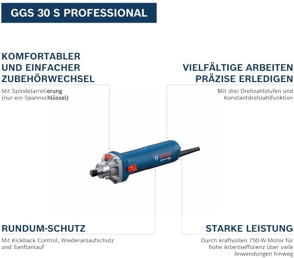 Bosch Professional kabelgebundener Winkelschleifer GGS 30 S (inkl. Schlüssel)