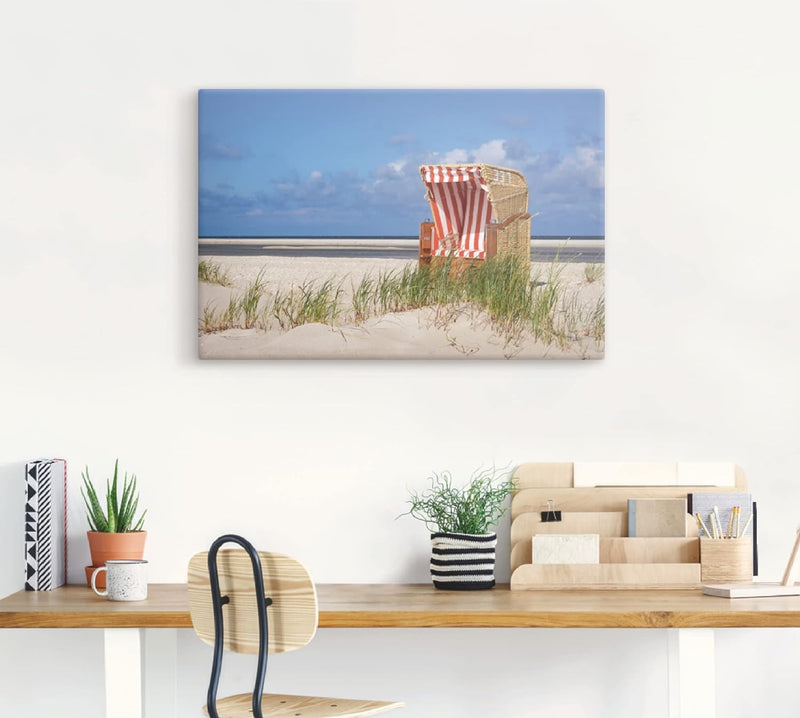 ARTland Leinwandbilder Wandbild Bild auf Leinwand 60x40 cm Wanddeko Maritime Deko Sommer Meer Nordse