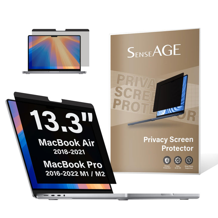 SenseAGE Magnetischer Blickschutzfilter für MacBook Pro 13,3 Zoll (2016-2022 M1/M2) Anti-Spy &amp; Anti-