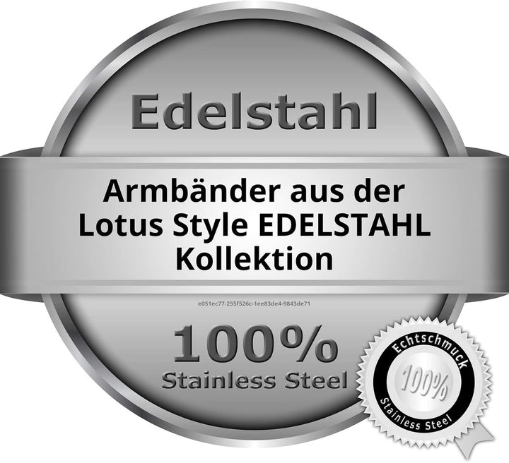 LOTUS STYLE Leder Armband LS1829-2/3 Damen/Herren schwarz rot D2JLS1829-2-3 ein schönes Geschenk zu