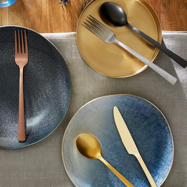 Amefa Besteckset MANILLE 16-teilig | Gold | PVD Beschichtung| Edelstahl rostfrei | Besteck Set für 4