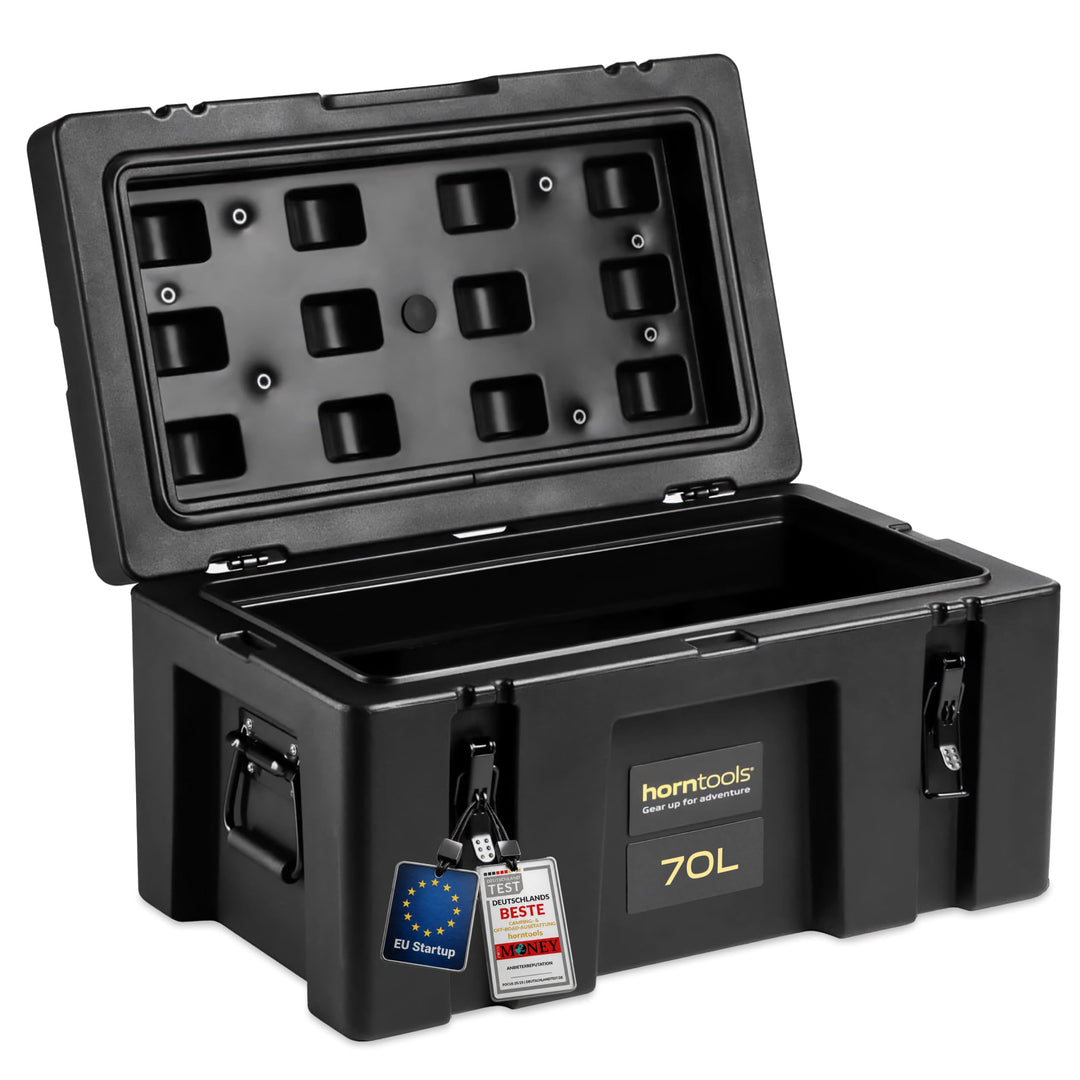 Horntools Transportbox wasserfest, stapelbar, 70 Liter, aus 3,6 mm dickem Polyethylen, extra Starke