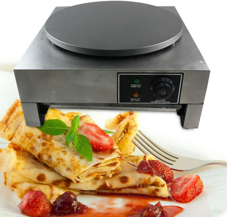 Acesunny Edelstahl Crepes Maker Crepesgerät Crepesplatte Crepe Crepesplatte Pfannkuchen 3KW Crepe Ma