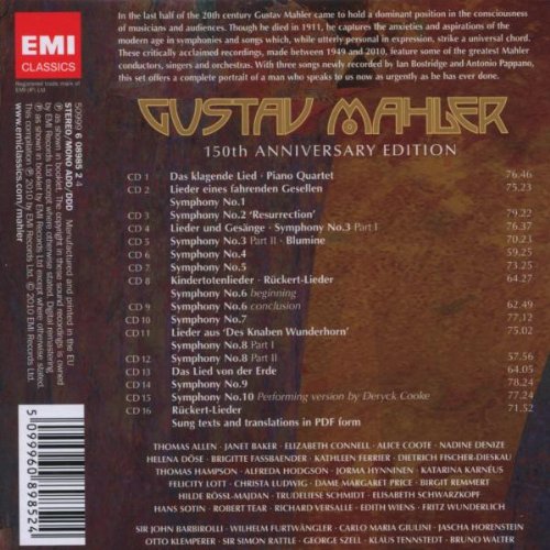 Mahler-Edit.-Sämtliche Werke (Ga), Audio-CD