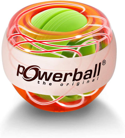 Powerball Lightning Red, gyroskopischer Handtrainer mit rotem Lichteffekt, transparent-rot, das Orig