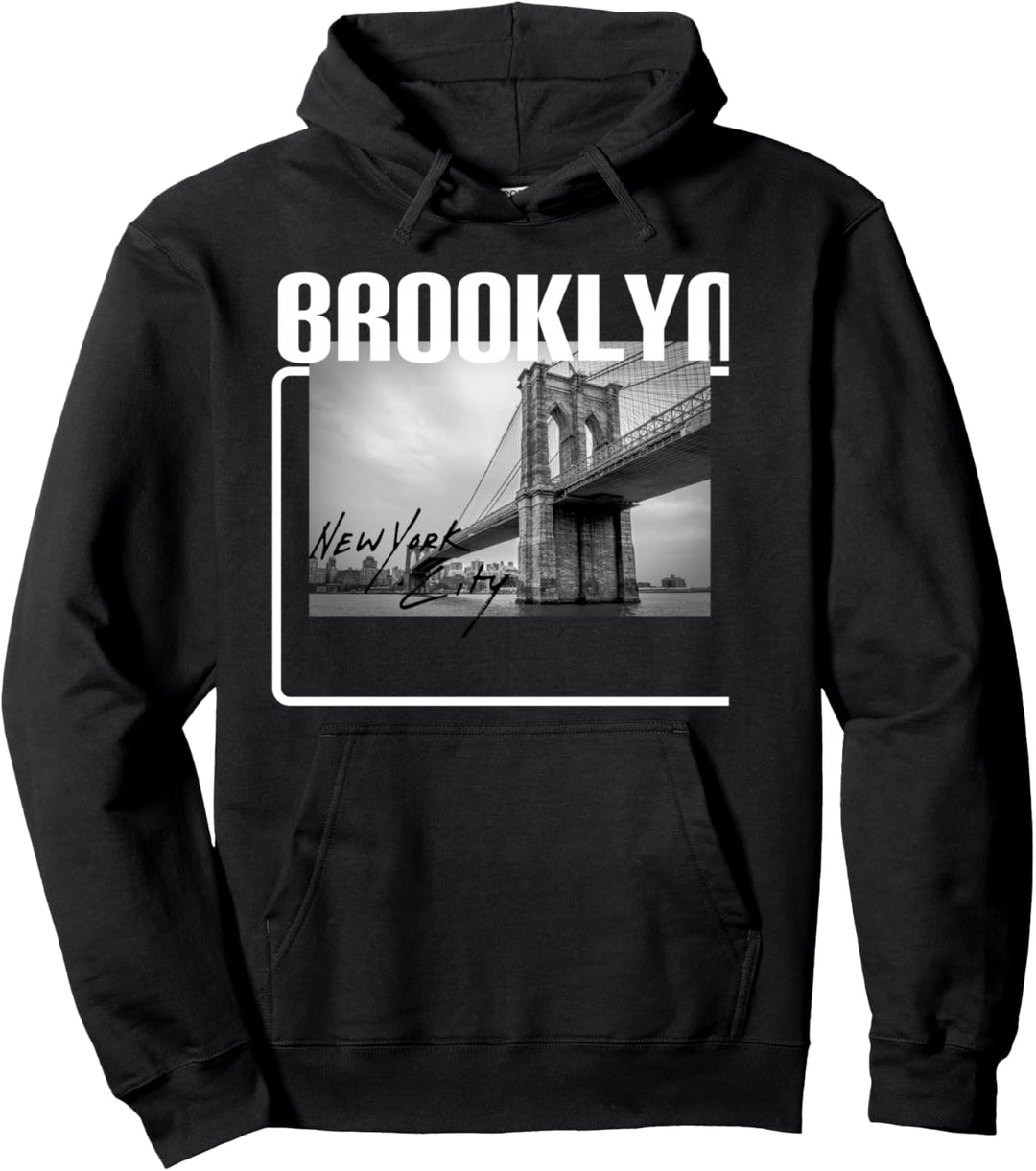 New York City Retro Brooklyn Bridge NYC - Brooklyn Pullover Hoodie