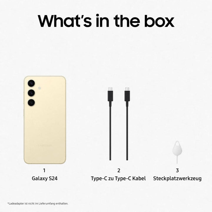 Samsung Galaxy S24 AI Smartphone, 8 GB RAM, 256 GB Speicher, Amber Yellow, 3 Jahre Herstellergaranti