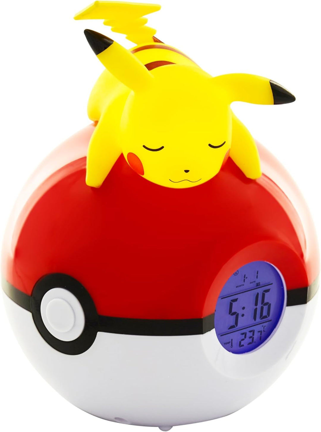 Teknofun - Pokemon Pikachu Light Up FM Alarm Clock - Radio Wecker (ca 16cm) - 811354 Pikachu Pokemon