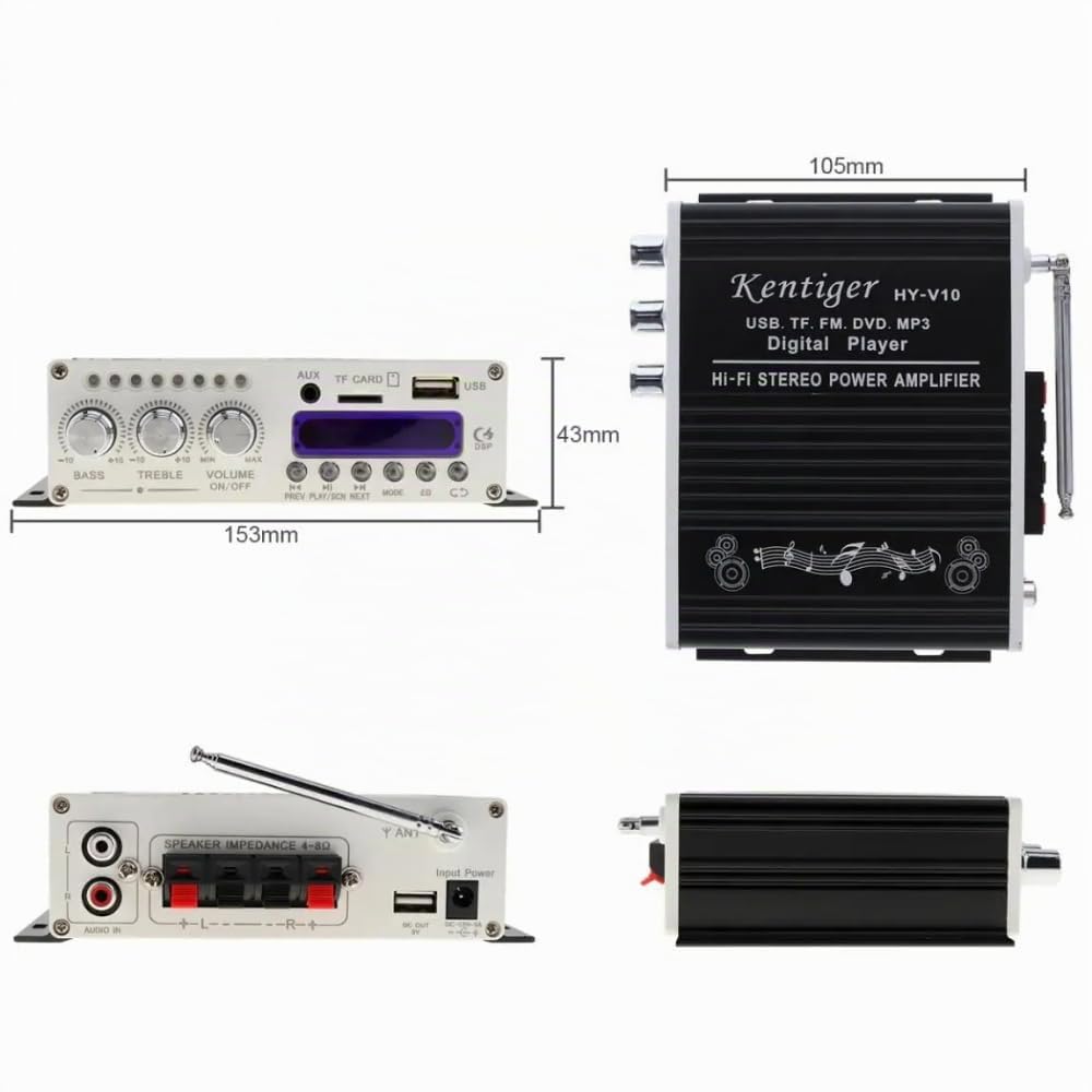DollaTek Mini Bluetooth Hallo-Fi-Stereo-Audio-AMP Verstärker Bass Booster MP4 12V Unterstützung FM /