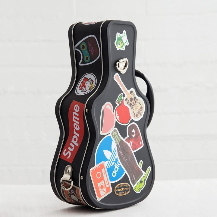 Suck UK Guitar Lunch Box, Brotdose Im Gitarrenkoffer-Design Gitarre, Blechdose Aufbewahrungsbox Paus