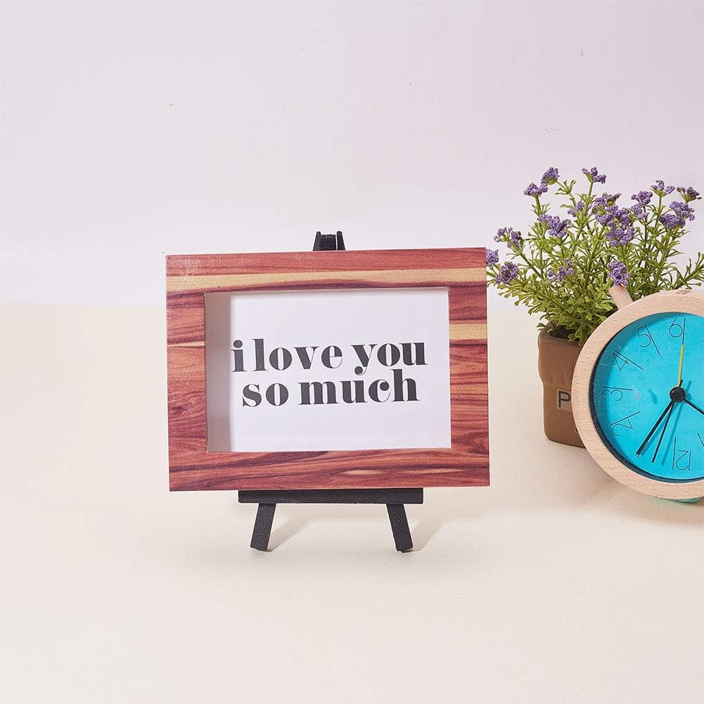 WANDIC Mini Holz Display Staffelei, 15 Stück Schwarz Tabletop Kunst Staffelei Malerei Staffelei für