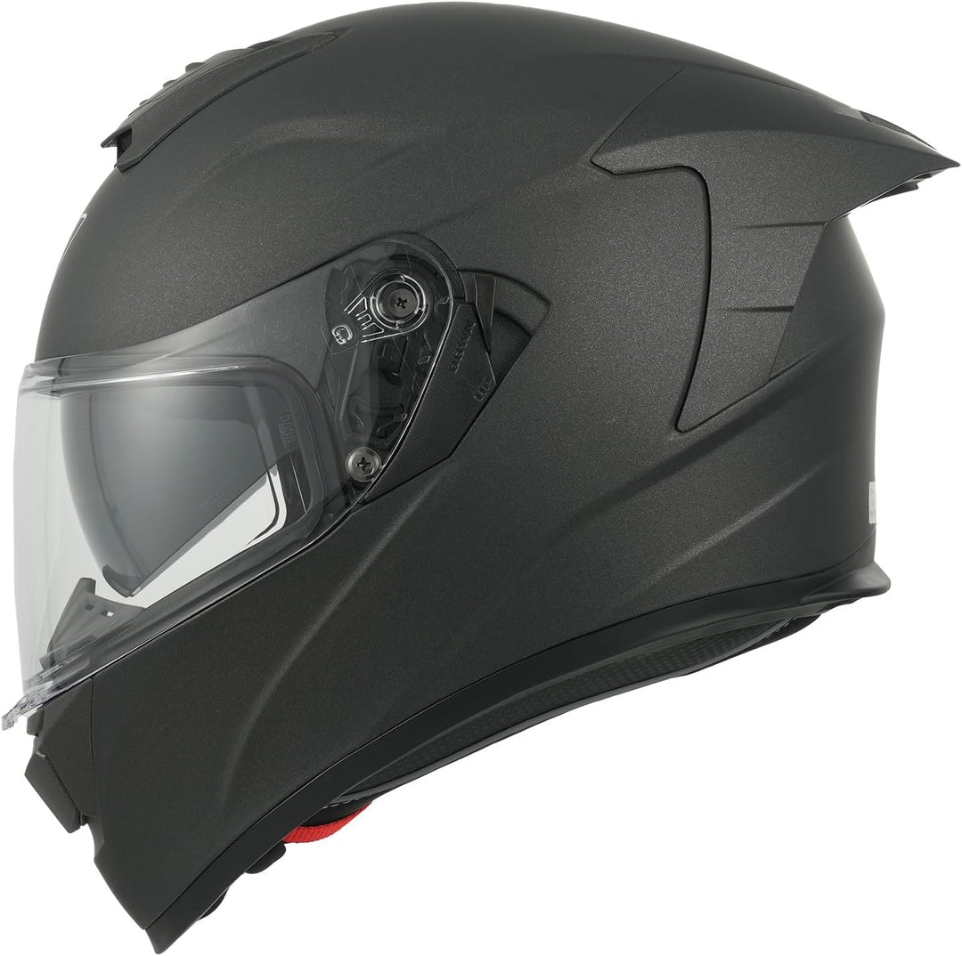 MY Motorrad Integralhelm Vollvisierhelm Mopedhelm mit Sonnenblende für Damen Herren,ECE 22.06 Genehm