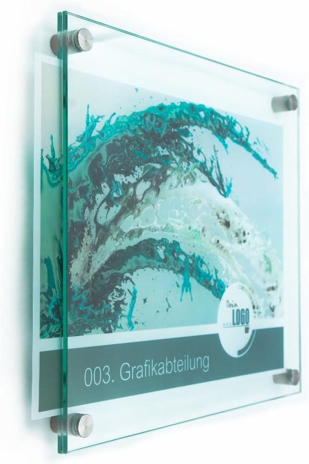 Wechselrahmen, schnelles austauschen von Informationen mit Edelstahlhaltern, für Praxis, Büro, Kanzl