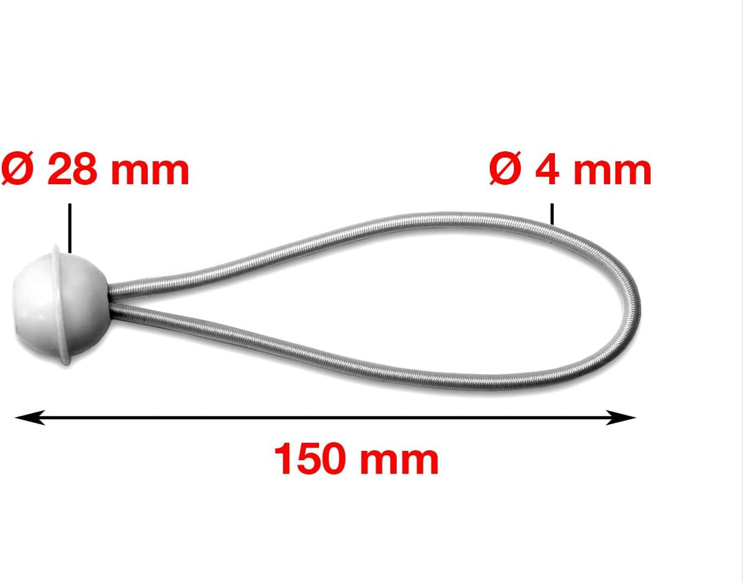25 Stück Set Gummischlaufen Spanngummis zum Befestigen von Planen - Zeltgummis Expanderschlingen Bun