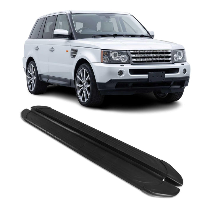OMAC Trittbretter Seitenschweller kompatibel mit Range Rover Sport 2005-2013 Aluminium Schwarz APA /