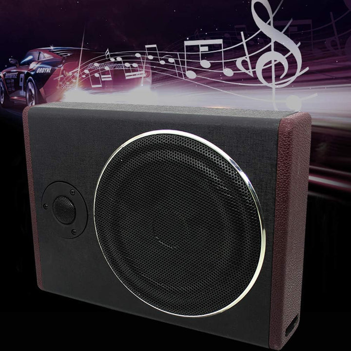 Futchoy 12V 600W Bass Subwoofer Auto Edelstahl Ultradünner KFZ,8-Zoll-Hochleistungs-Aktiv-Subwoofer,