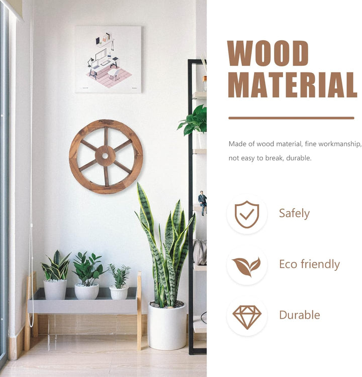 Happyyami Rad Dekoration Rustikales Wagenrad Retro- Wanddekoration Wagenradkunst Dekorativer Wagen D