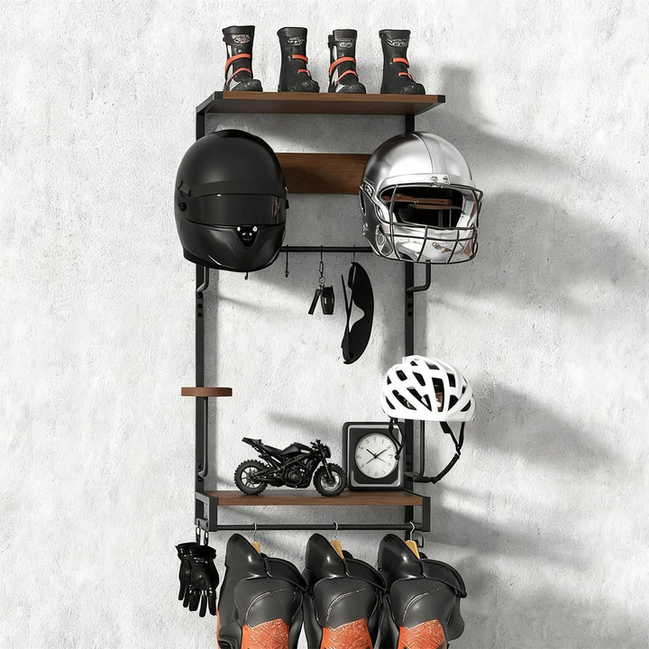 Helm Halterung-Motorradhelm Halterung Wand 4er Set, Motorradhalterung Plattenständer Display Organiz