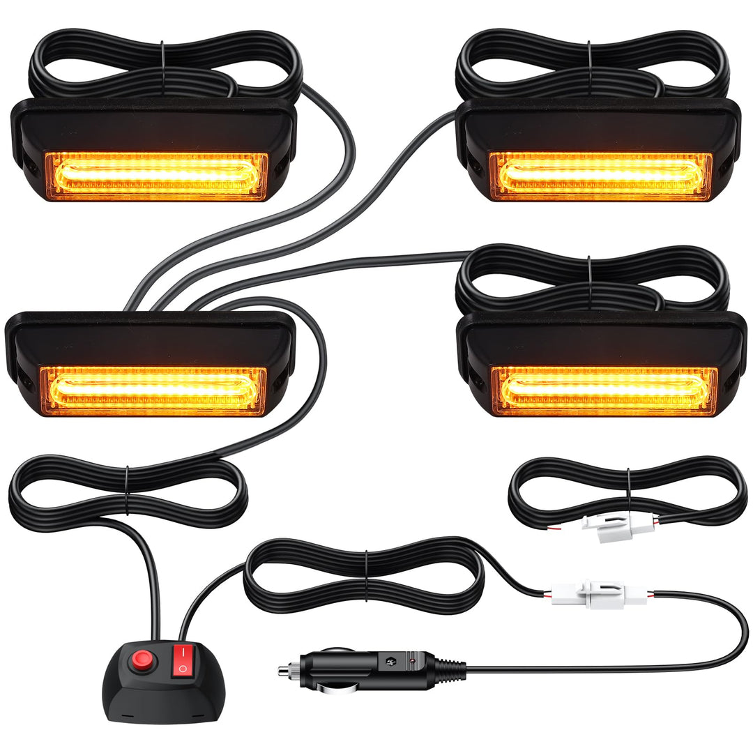 Justech 9cm COB Warnlicht Stroboskoplicht Warnung Beacon Blinklichter Blitzmodul Notfall Licht Achtu