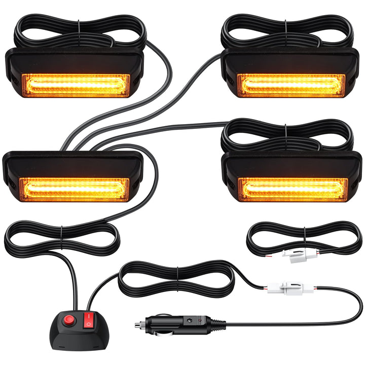 Justech 9cm COB Warnlicht Stroboskoplicht Warnung Beacon Blinklichter Blitzmodul Notfall Licht Achtu