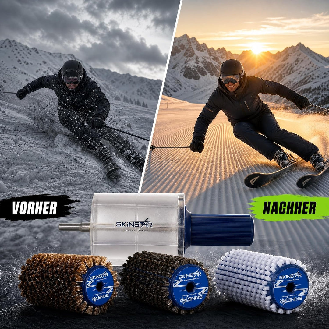 SkinStar Komplett Bürsten Set Rotorbürste WorldCup Professional 5-teilig 120mm