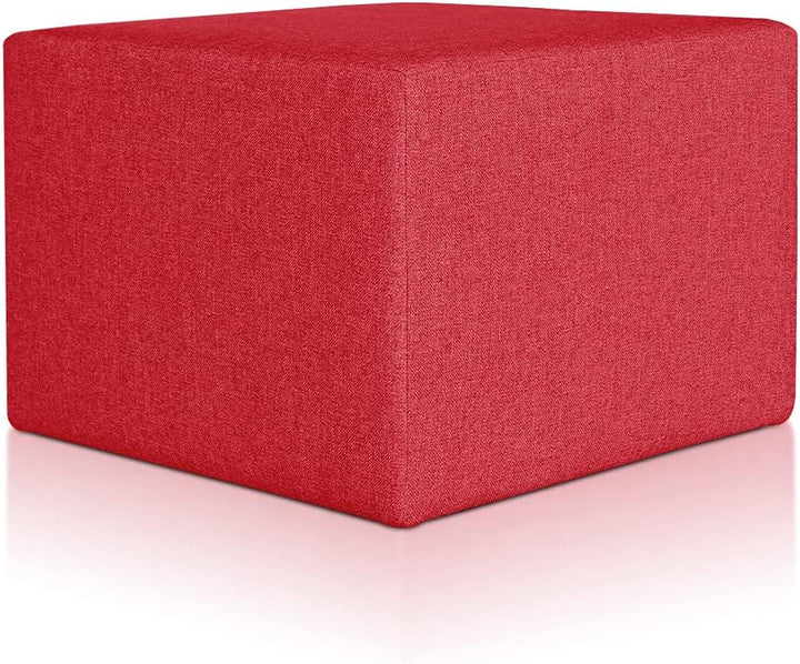 Deshome Pouf hocker Fussstütze 63x63x44 cm Wasserabweisender Stoff: Modernes Design Pouf für Sofa Wo