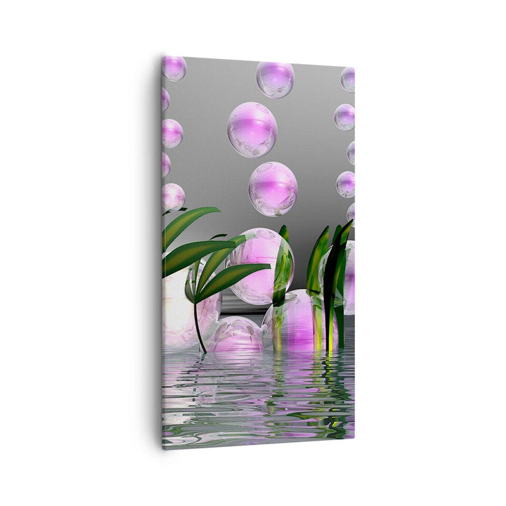 Bilder auf Leinwand 55x100cm Leinwandbild mit Rahmen Computer Grafik Blase Gross Wanddeko Bild Schla