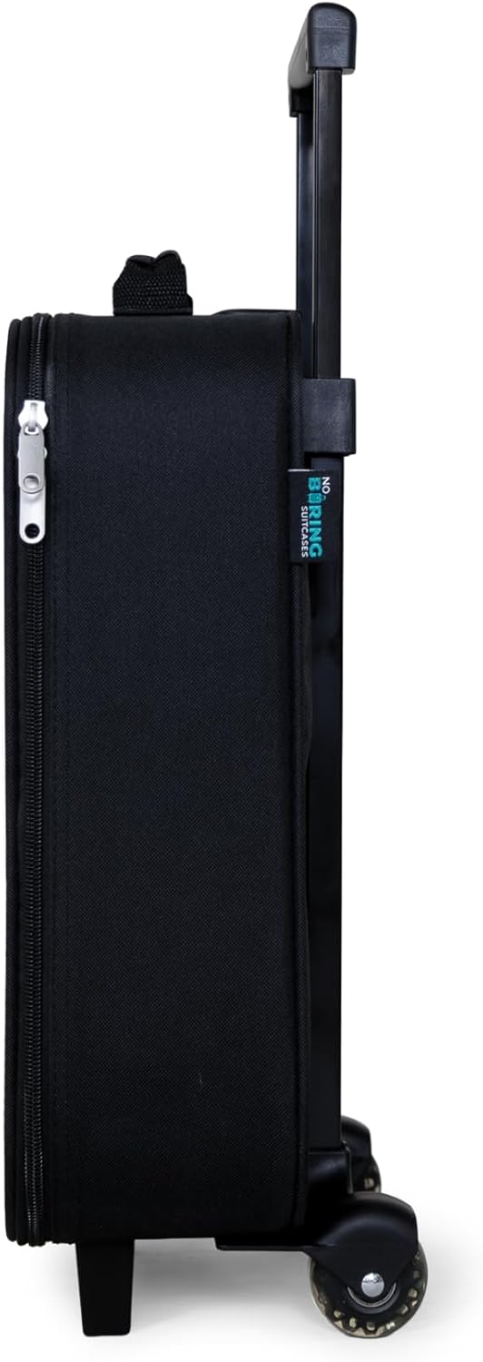 NoBoringSuitcases.com® Kinderkoffer Klein Personalisiert mit Name 48x31x19 cm Rollkoffer Kleiner Kin