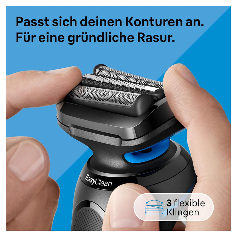 Braun Series 5 Elektrorasierer für Herren, Nass- und Trockenrasur, Turbo und Standard Modus, Wasserd