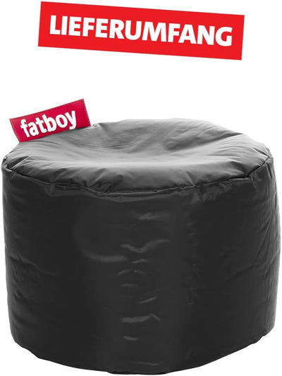 Fatboy® Point Hocker Nylon Schwarz | Runder Sitzhocker | Trendiger Poef/Fussbank/Beistelltisch | 35