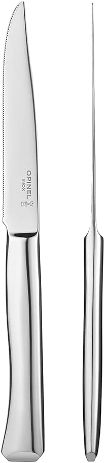 Opinel Schachtel mit vier Tafelmessern Perpétue aus Edelstahl, leicht zu reinigen, gut für Fleisch u